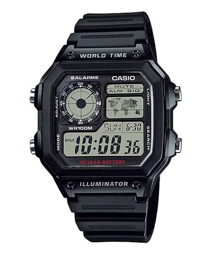 Casio 1200wh 1av - casio, ae-1200wh-1av