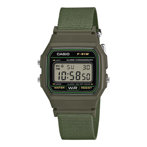 Casio f91wf 91wf 3a - casio, green